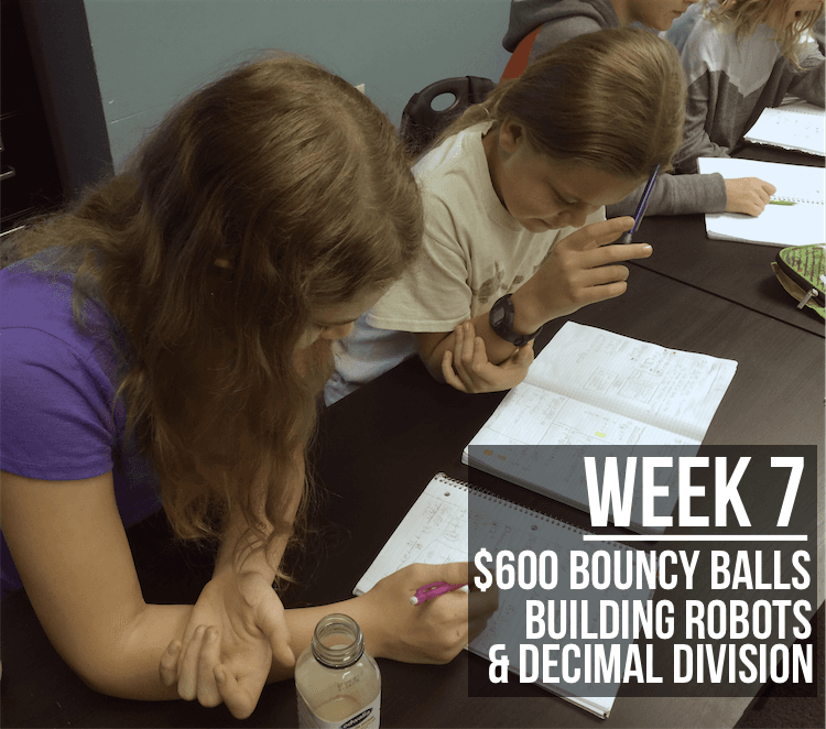 Week 7 - $600 Bouncy Balls, Building Robots, and Decimal Division