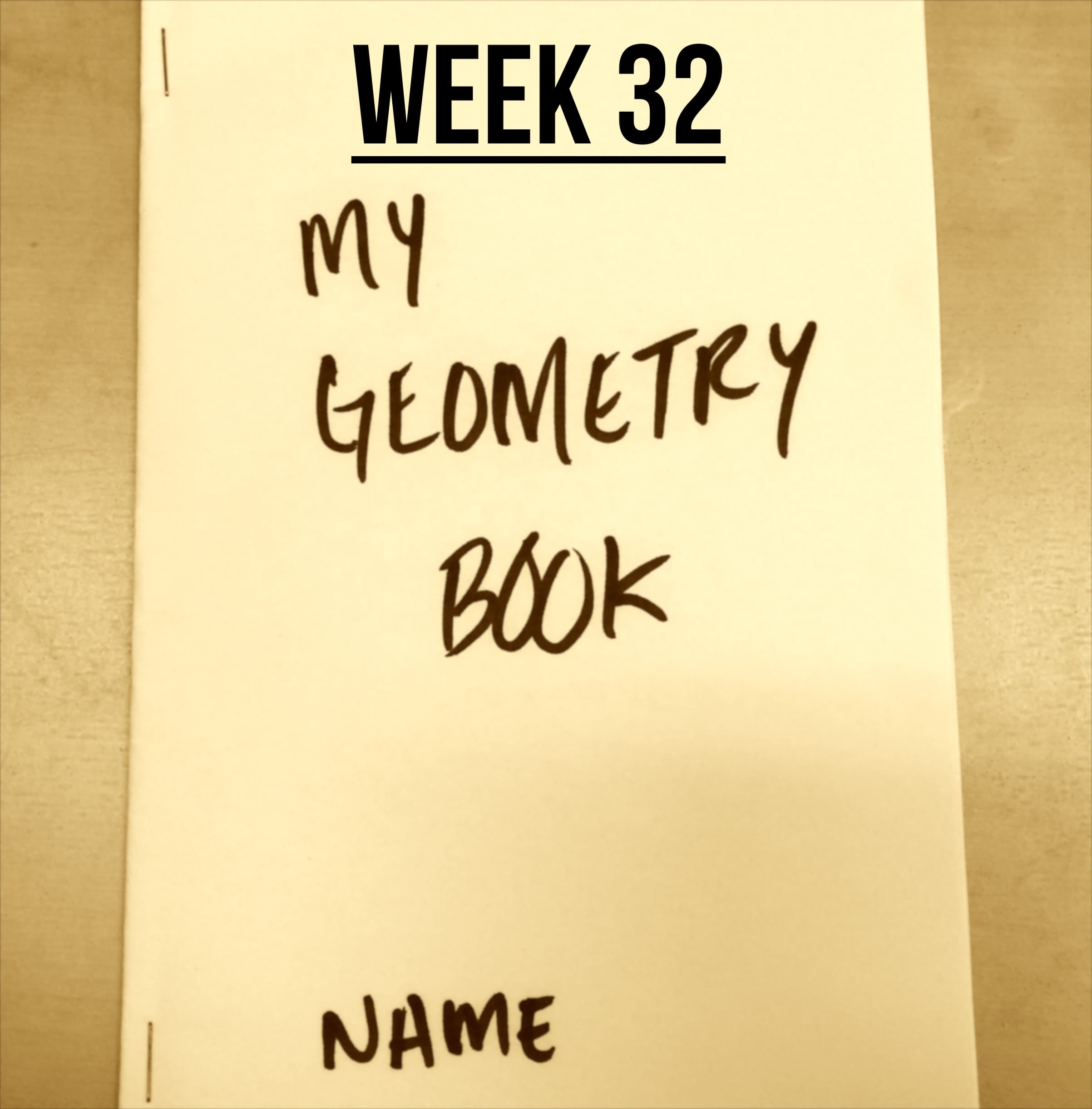 Week 32 - Actually Getting To Geometry This Year